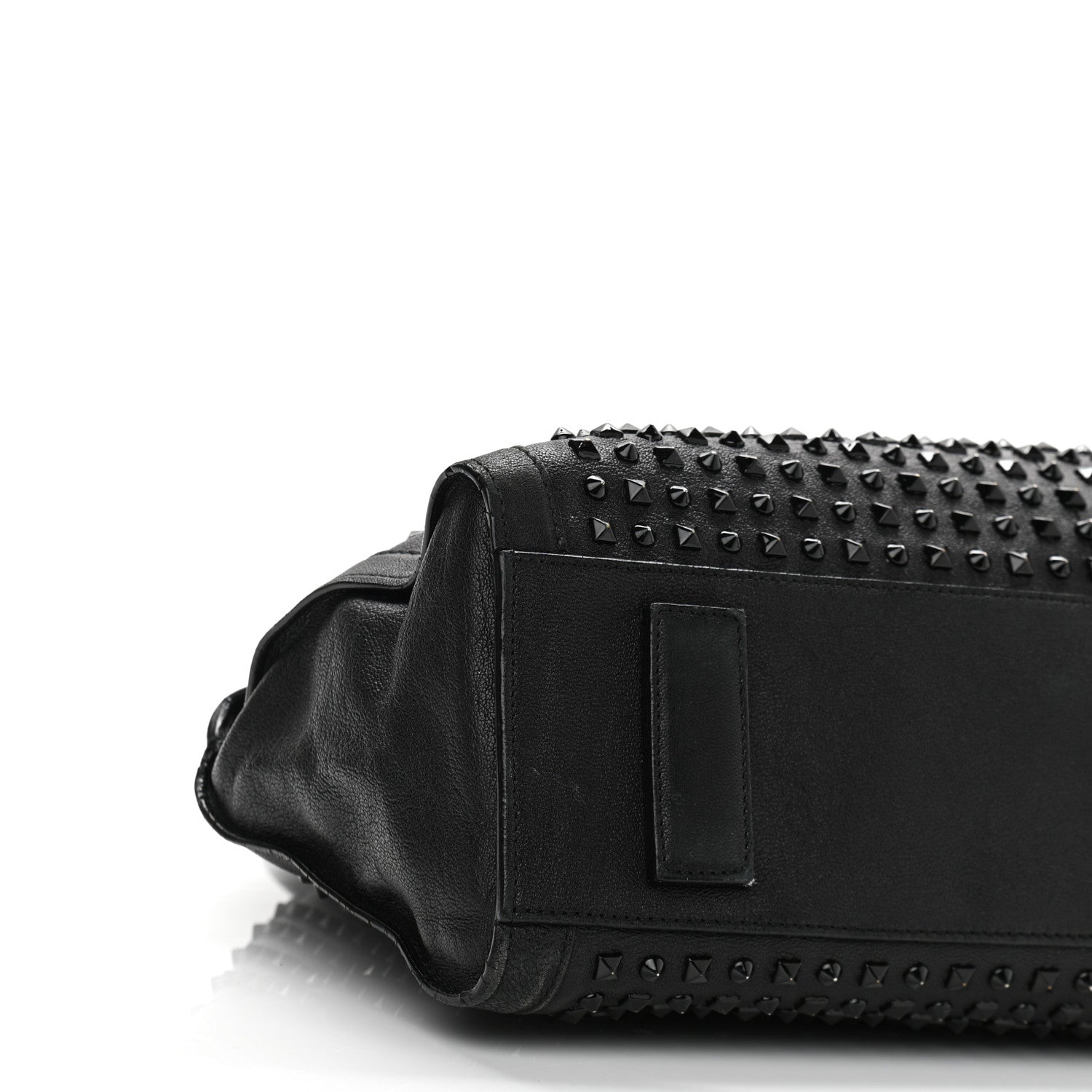 Alexander McQueen Lambskin Studded Large De Manta Tote Black 8 of 13