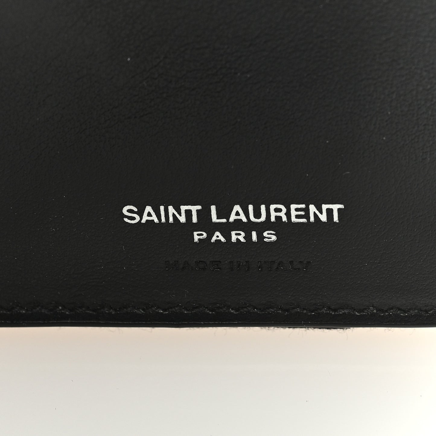 Calfskin Crocodile Embossed Monogram Compact Wallet Black