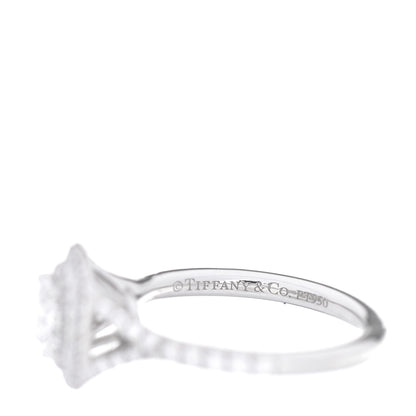 Tiffany Platinum Diamond .58ct Soleste Cushion Cut Double Halo Engagement Ring 48 4.5 4 of 6