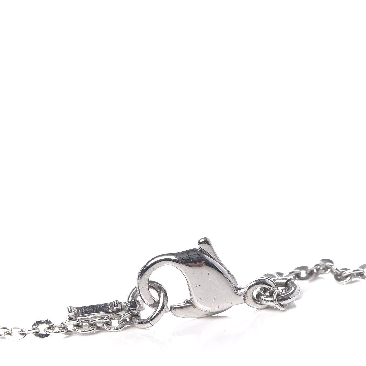 Christian Dior Metal Logo Necklace Silver 4 of 10
