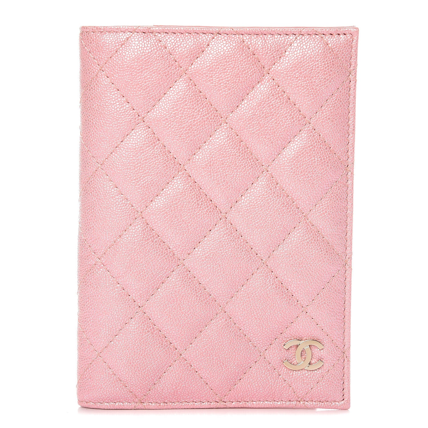 Chanel Iridescent Caviar Quilted Passport Holder Pink 1 of 8