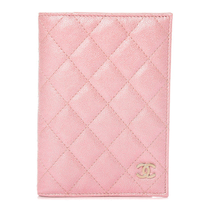 Chanel Iridescent Caviar Quilted Passport Holder Pink 1 of 8