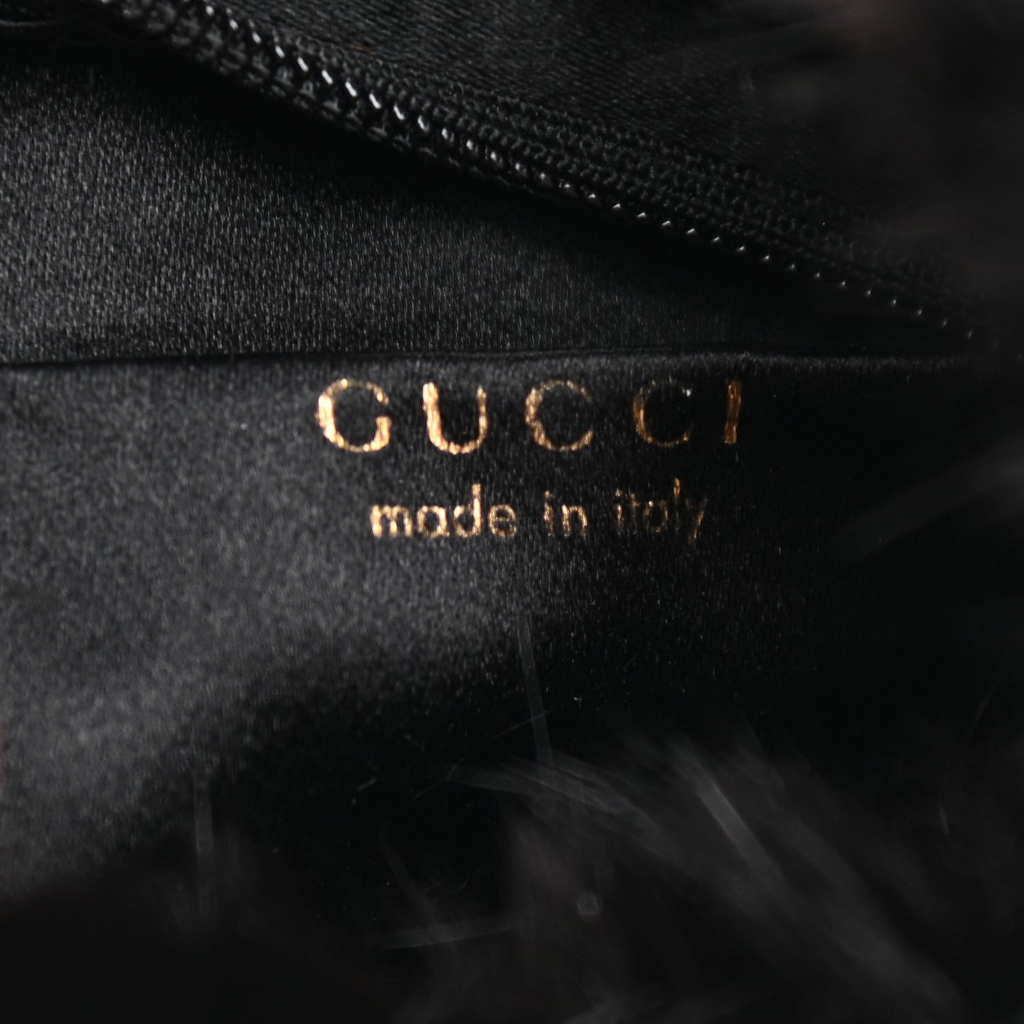 Mink Fur Hobo Black