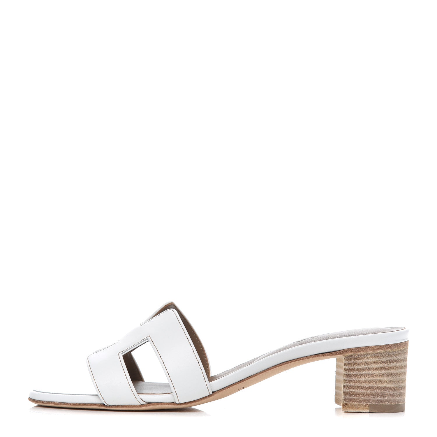 Hermes Calfskin Oasis Sandals 36.5 White 1 of 12