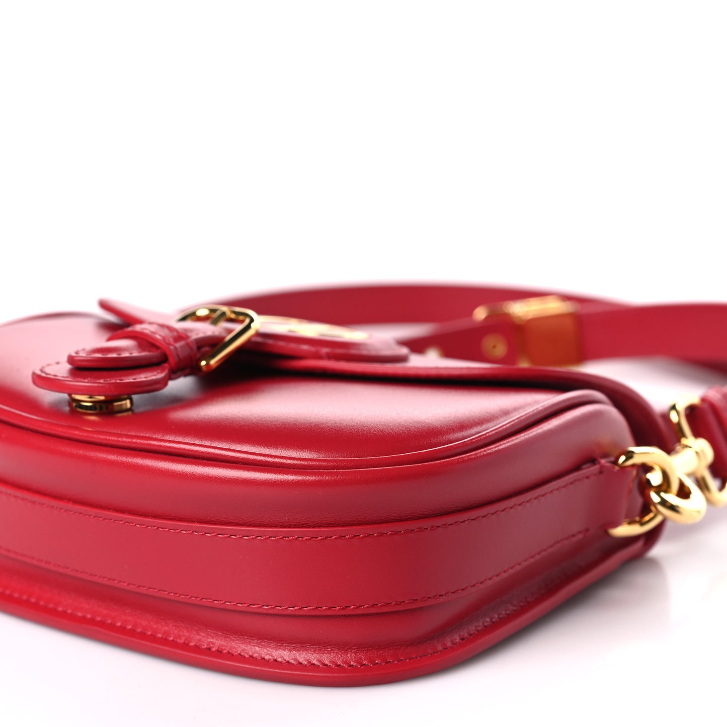 Box Calfskin Small Bobby Flap Red
