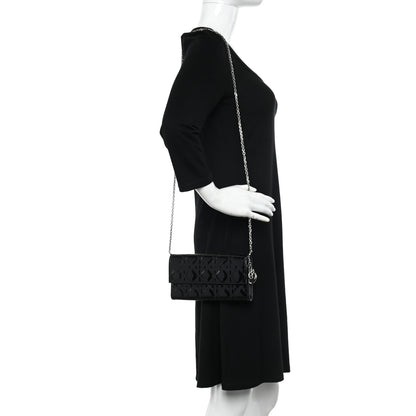 Christian Dior Patent Cannage Lady Dior Convertible Clutch Black 2 of 11