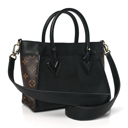 Louis Vuitton Calfskin Monogram On My Side PM Black 3 of 10