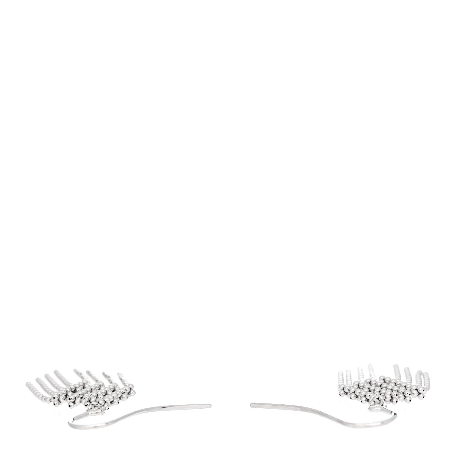 Tiffany 18K White Gold Fringe Earrings 3 of 4