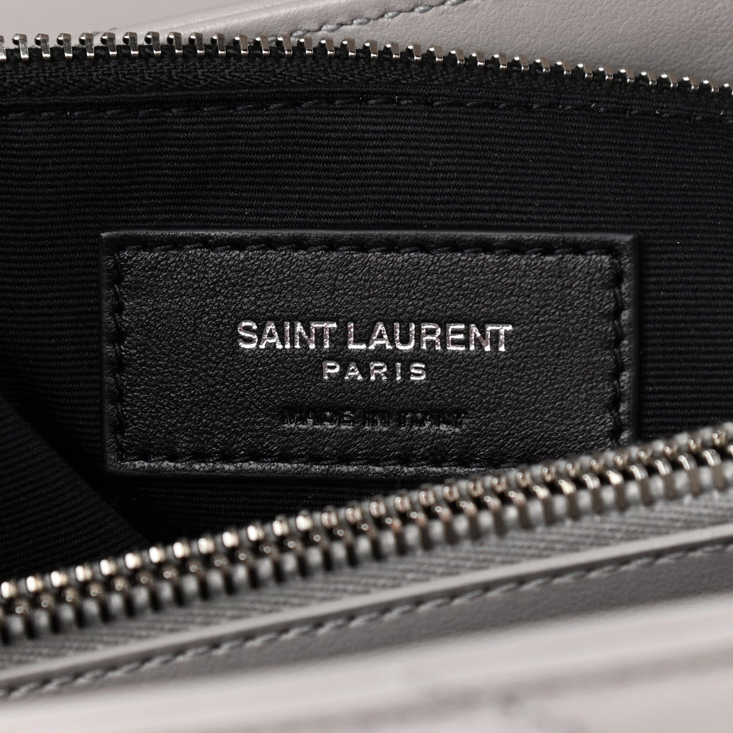 Calfskin Y Quilted Monogram Medium Loulou Chain Satchel Granite