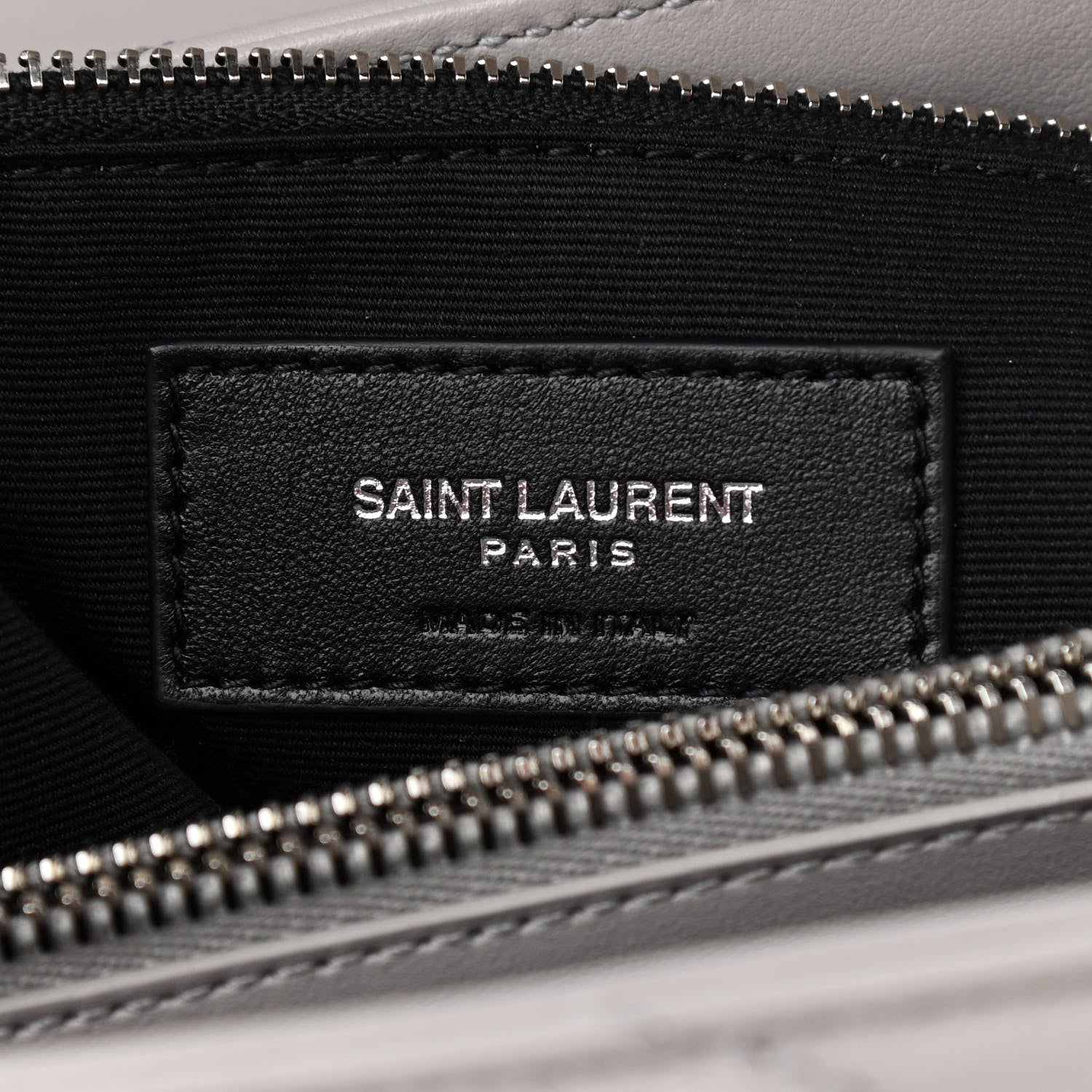 Saint Laurent Calfskin Y Quilted Monogram Medium Loulou Chain Satchel Granite 6 of 9