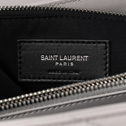 Saint Laurent Calfskin Y Quilted Monogram Medium Loulou Chain Satchel Granite 6 of 9