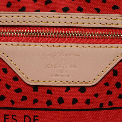 Louis Vuitton Monogram Kusama Waves Neverfull MM Red 6 of 7