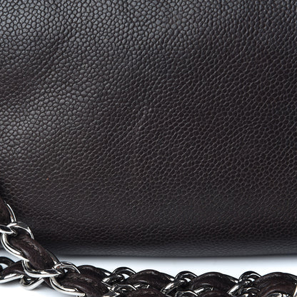 Chanel Caviar Half Moon Large Flap Dark Brown 11 of 15