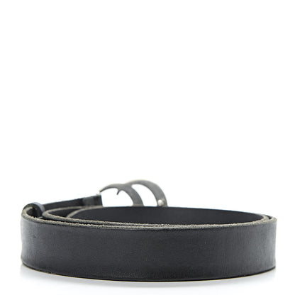 Gucci Cuoio Toscano Nickel Double G 30mm Belt 90 36 Black 3 of 7