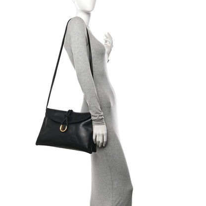 Bottega Veneta Smooth Calfskin Medium Liberta Shoulder Bag Black 2 of 11