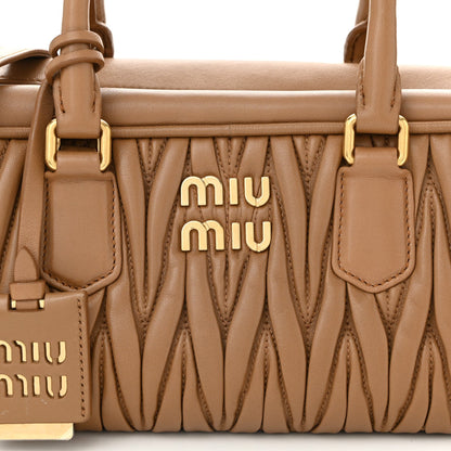 Miu Miu Nappa Matelasse Large Arcadie Top Handle Bag Caramel 8 of 10