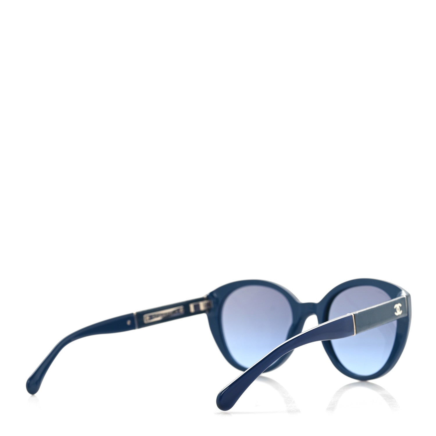 Chanel Acetate Cat Eye Sunglasses 5252Q Blue 4 of 8