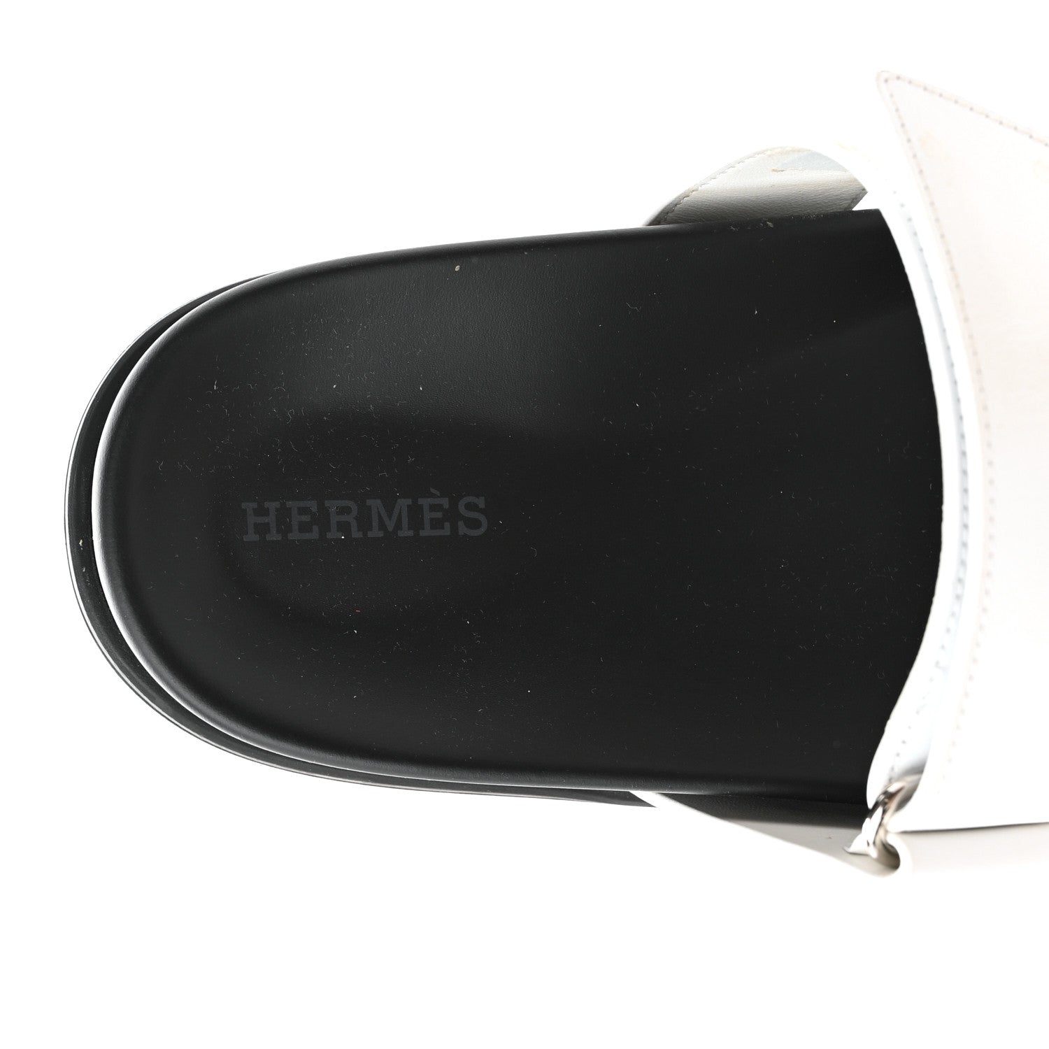 Hermes Calfskin Womens Chypre Sandals 41 White 7 of 12