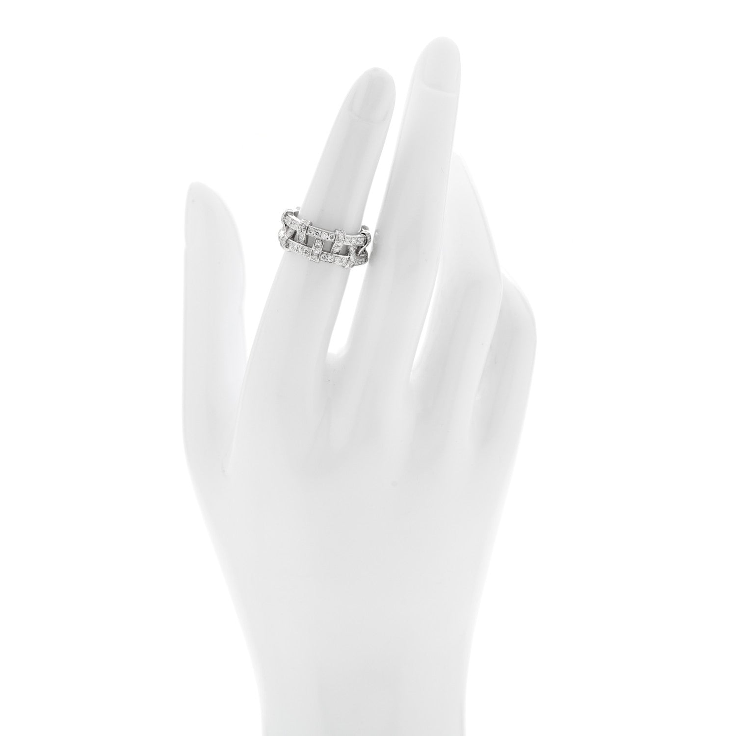 Tiffany Platinum Diamond Weave Band Ring 50 5.5 2 of 6