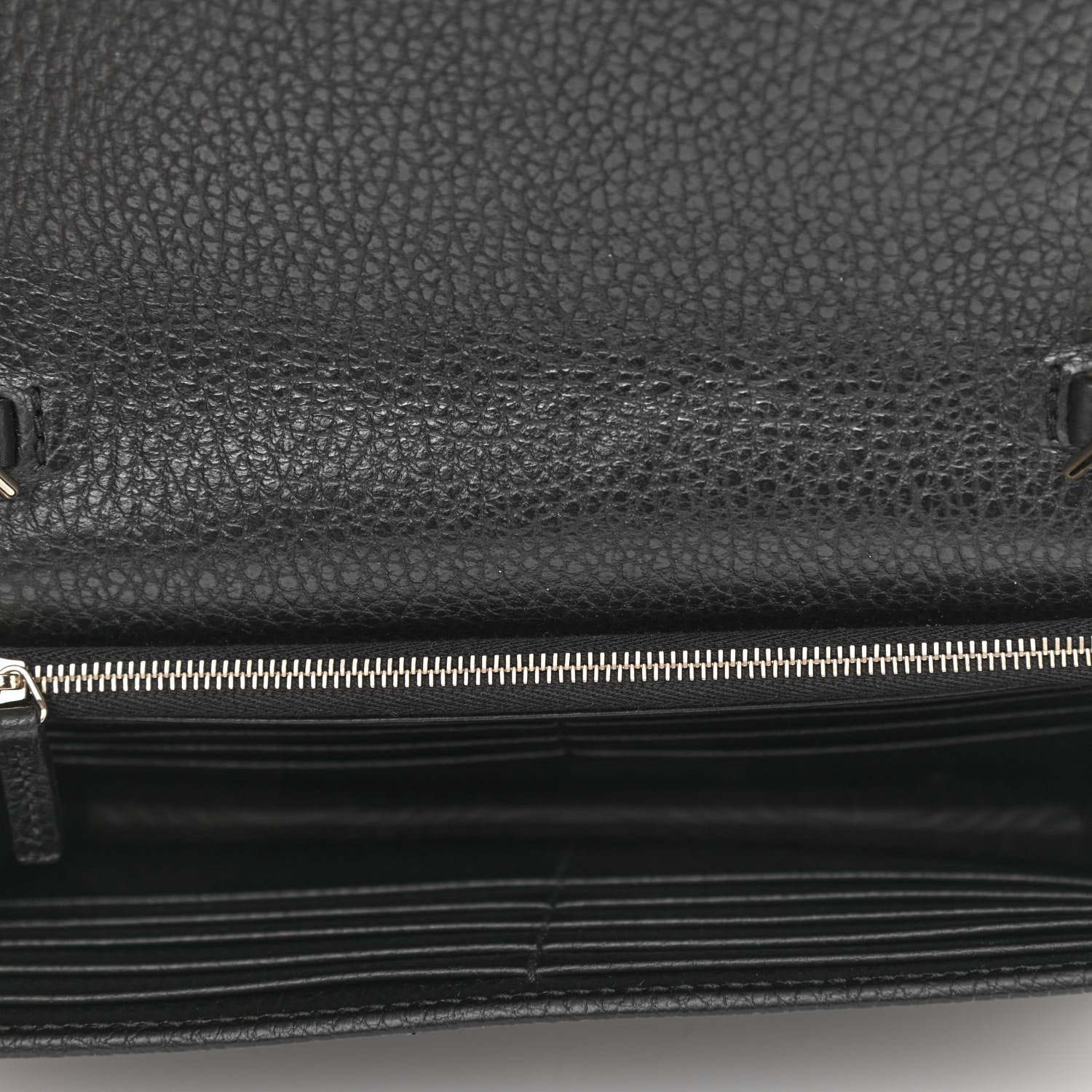 Gucci Dollar Calfskin Interlocking G Chain Wallet Black 5 of 8