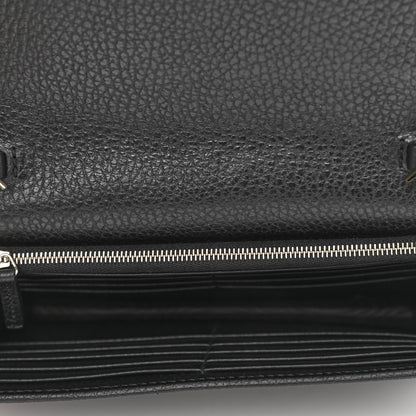 Gucci Dollar Calfskin Interlocking G Chain Wallet Black 5 of 8
