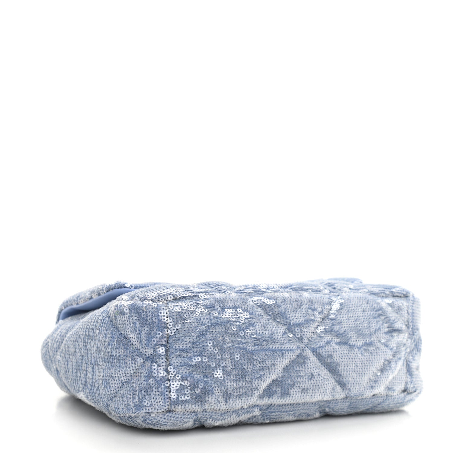 Chanel Sequin Quilted Medium Chanel 19 Flap Light Blue 4 of 10
