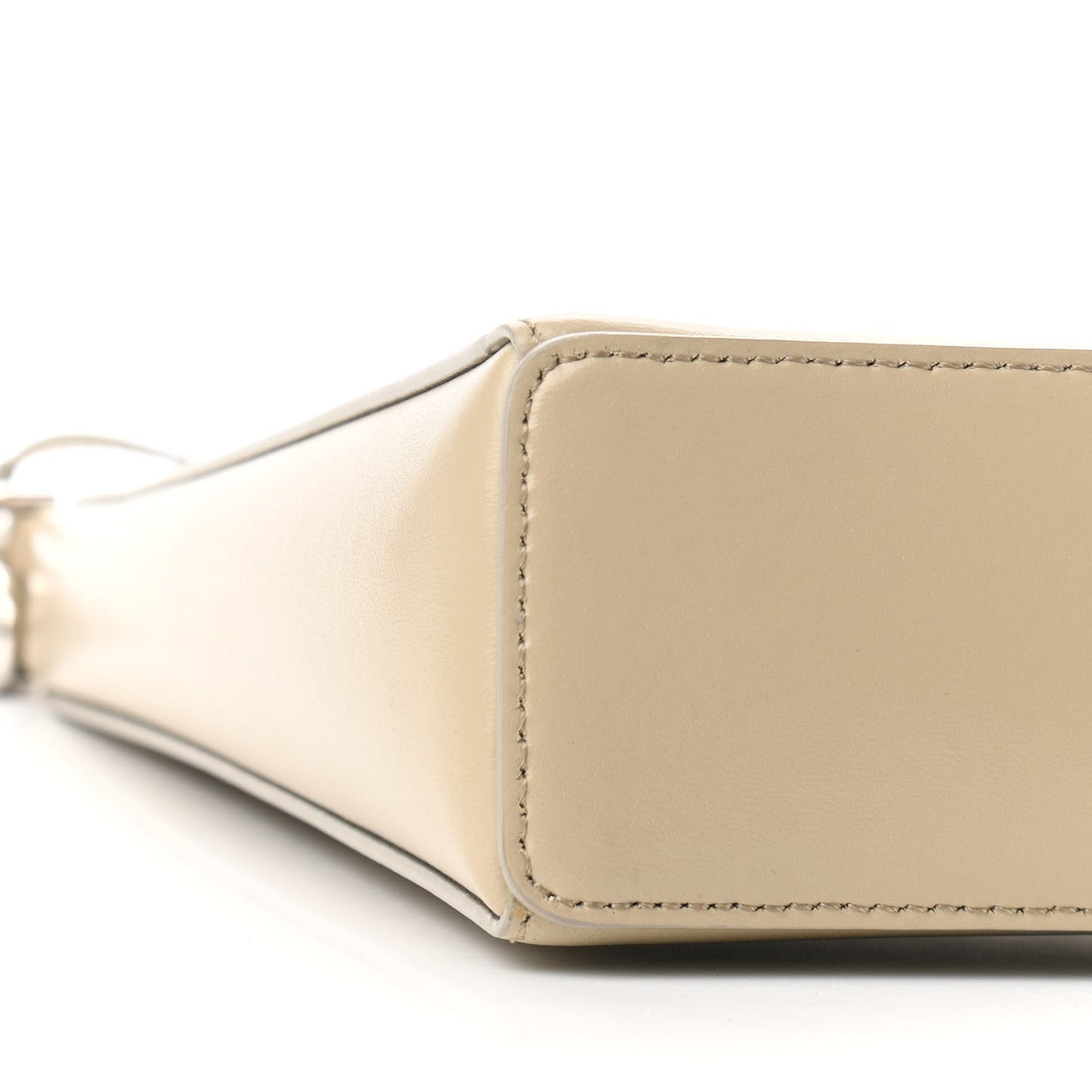 Box Calfskin Small Cut Out Shoulder Bag Beige