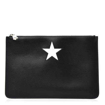 Givenchy Smooth Calfskin Medium Star Pouch Black 1 of 9
