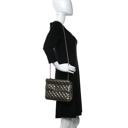 Valentino Garavani Metallic Lambskin Medium Rockstud Spike Shoulder Bag Sasso 2 of 8