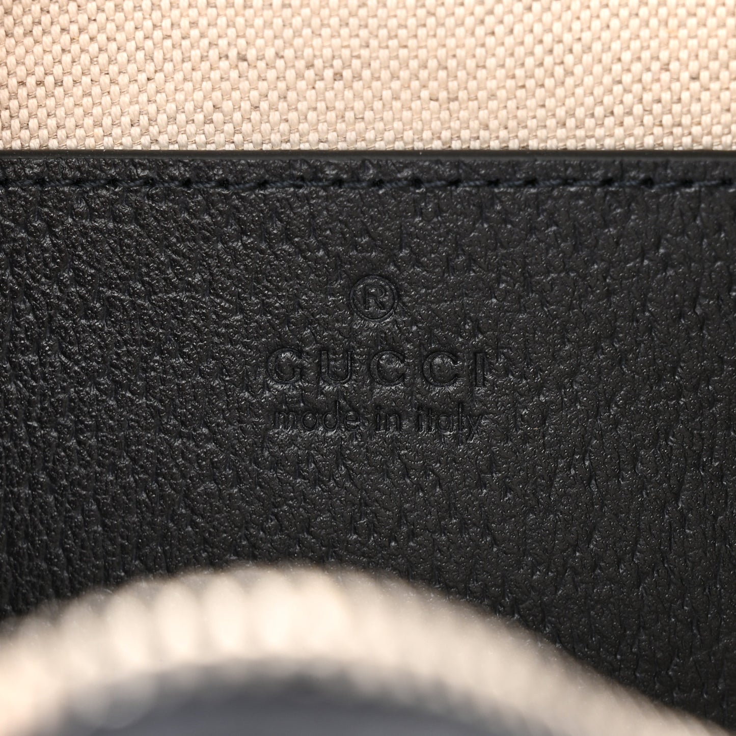 GG Supreme Monogram Textured Dollar Calfskin Web Small Ophidia Camera Bag Beige Blue