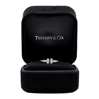 Tiffany 18K White Gold Diamond T Wire Ring 51 5.75 5 of 5
