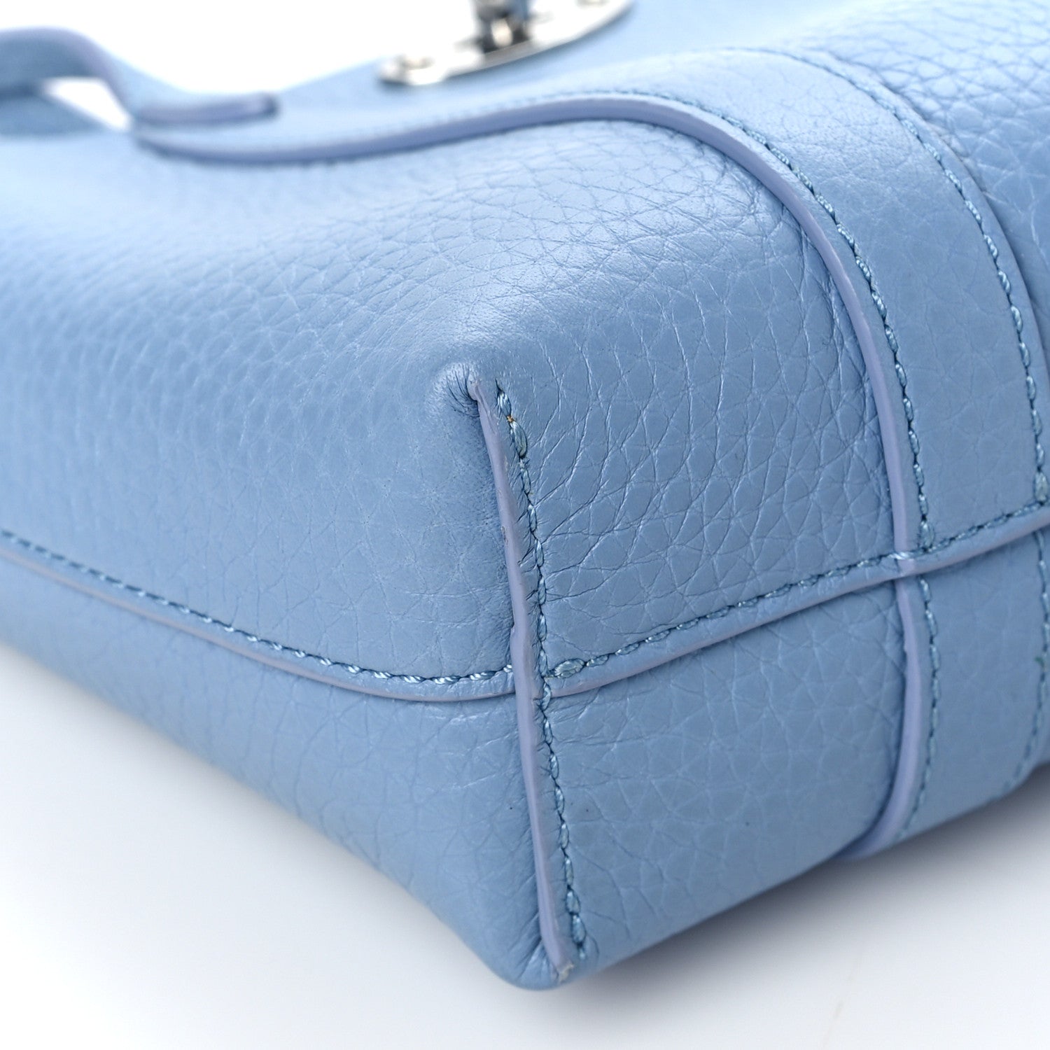 Mulberry Heavy Grain Mini Bayswater Tote Pale Slate 9 of 10