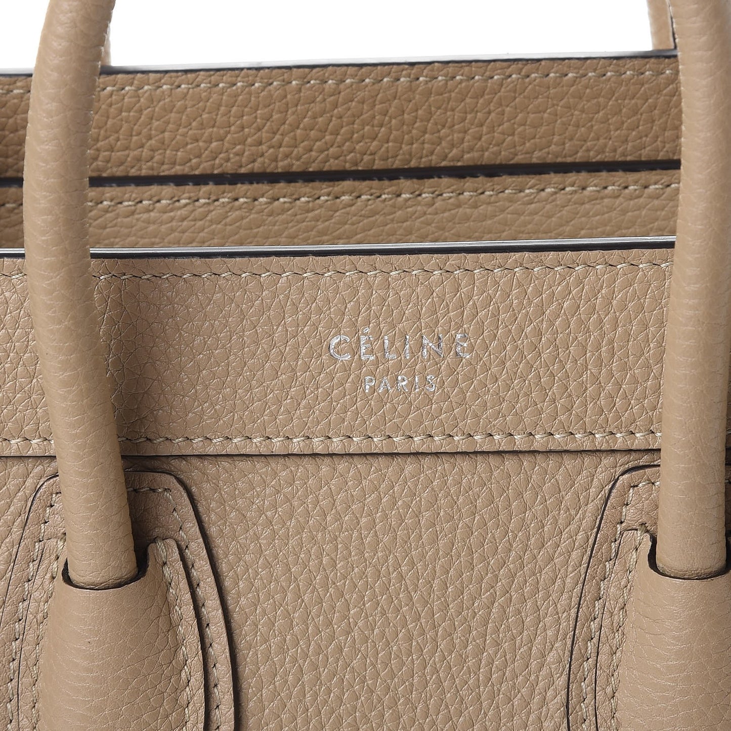 Drummed Calfskin Nano Luggage Dune