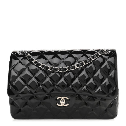 Chanel Patent Quilted Jumbo Double Flap Black 1 of 10