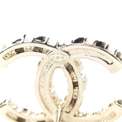 Chanel Crystal Pearl CC Dazzling Domino Earrings Gold 4 of 5