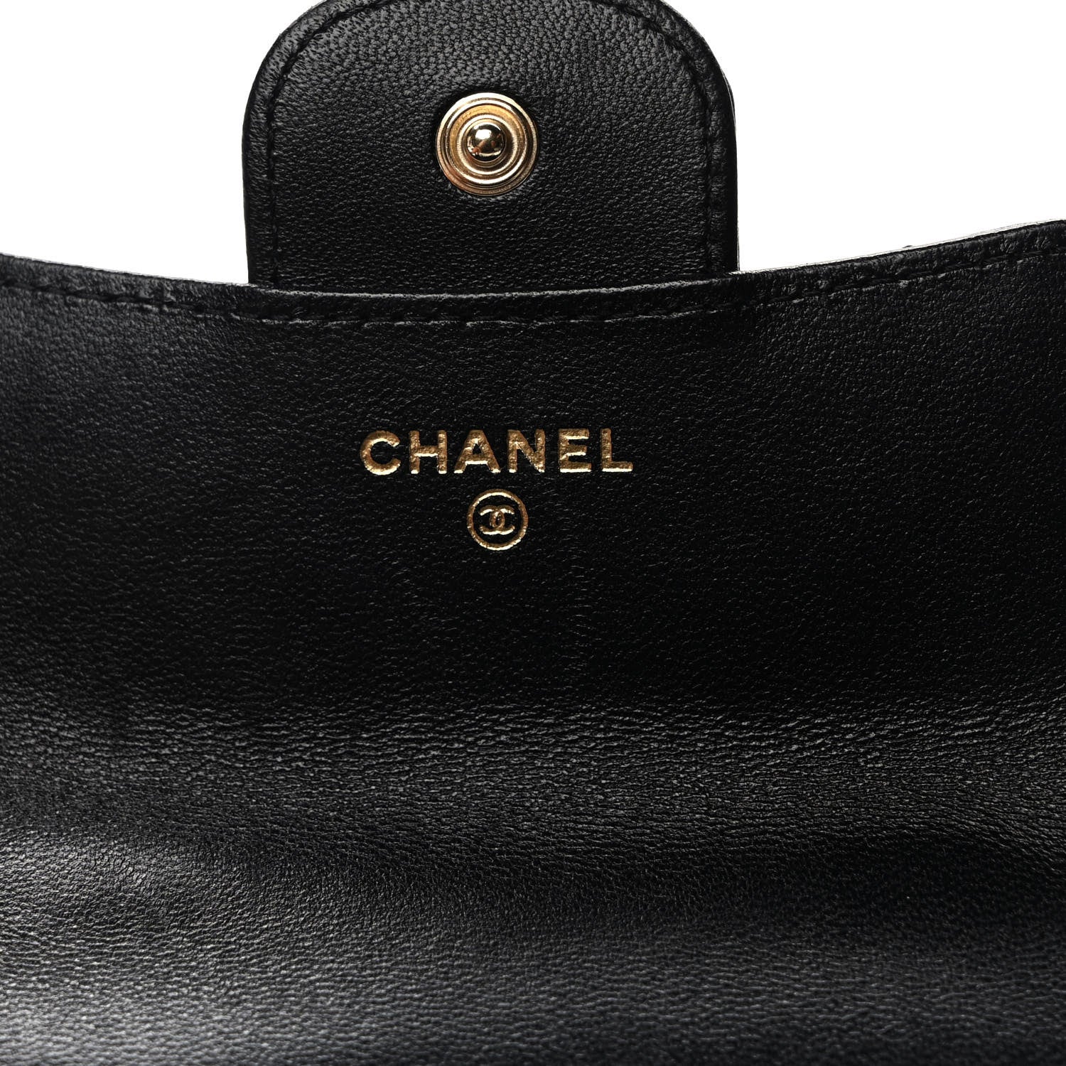 Chanel Lambskin Quilted Top Handle Flap Coin Purse With Chain Black 5 of 10