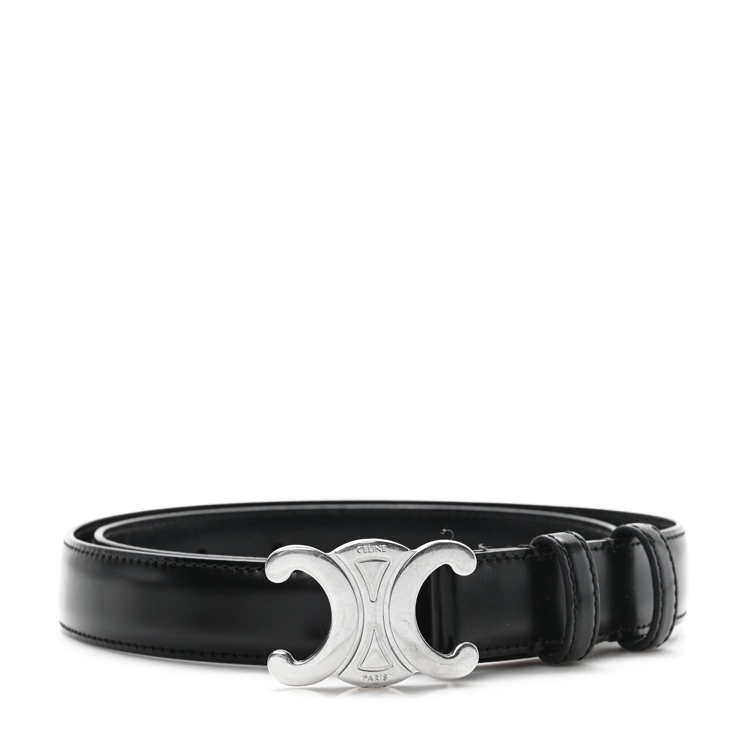 Taurillon Calfskin Medium 25mm Triomphe 80 32 Belt Black