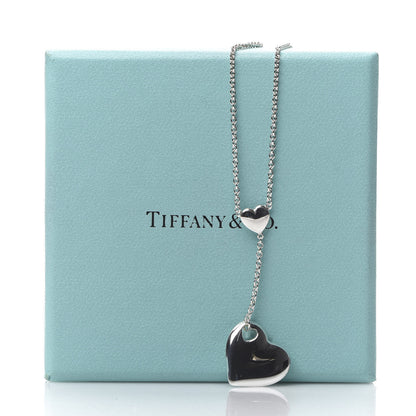 Tiffany Sterling Silver Double Heart Cutout Pendant Necklace 6 of 6