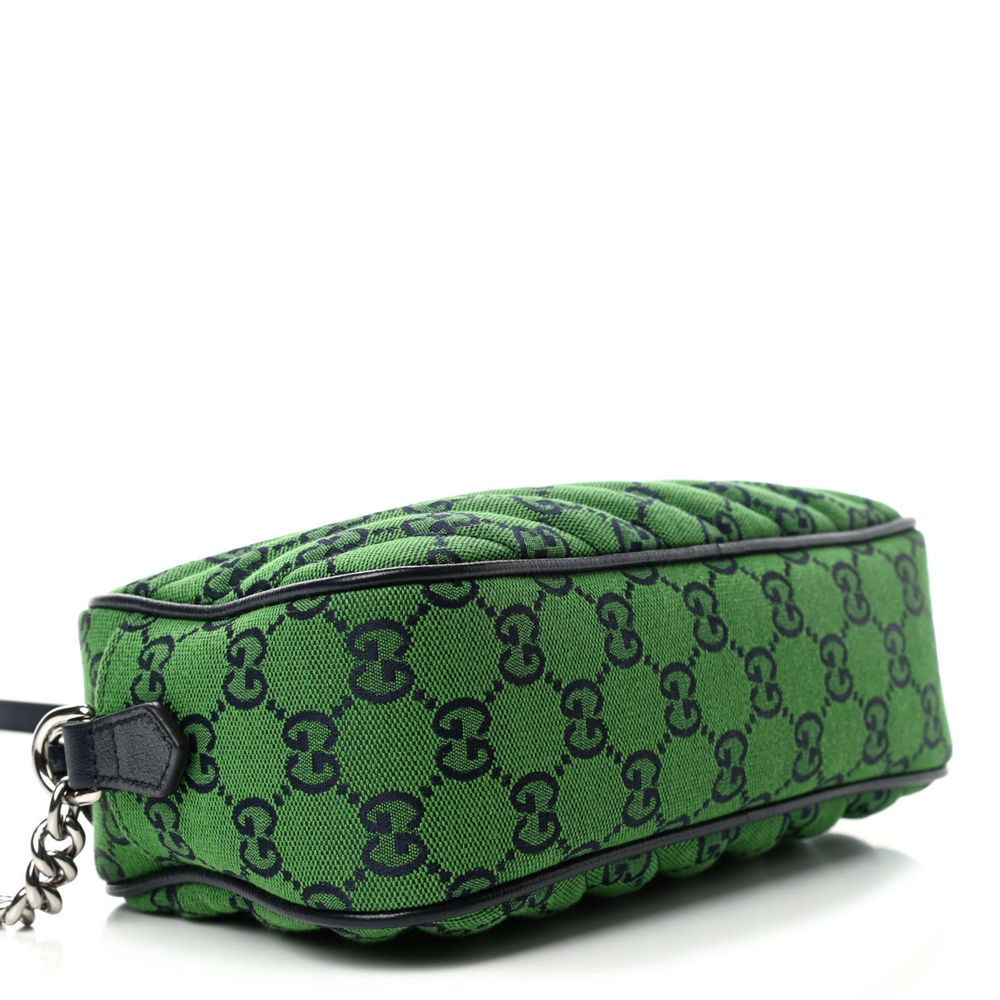 Monogram Multicolor Matelasse Diagonal Small GG Marmont Chain Shoulder Bag Green Blue