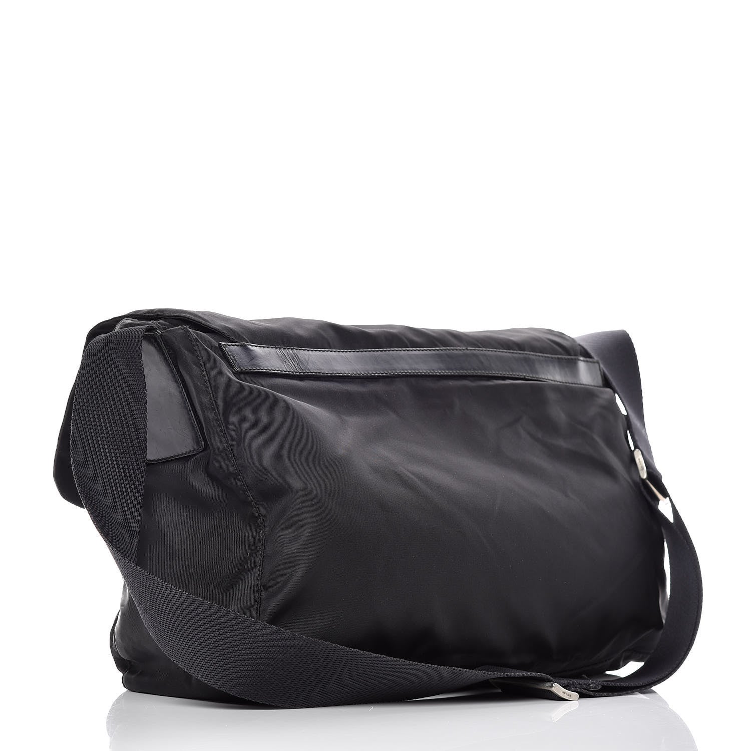 Prada Tessuto Nylon Messenger Bag Black 3 of 10