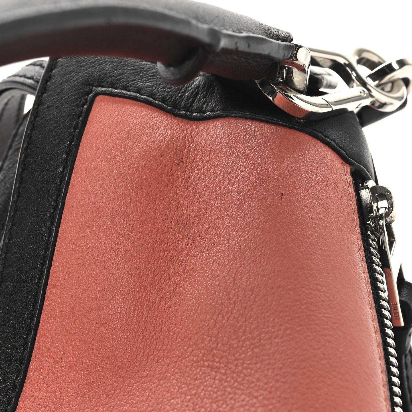 Calfskin Small Graphic Puzzle Bag Pink Tulip Mocca