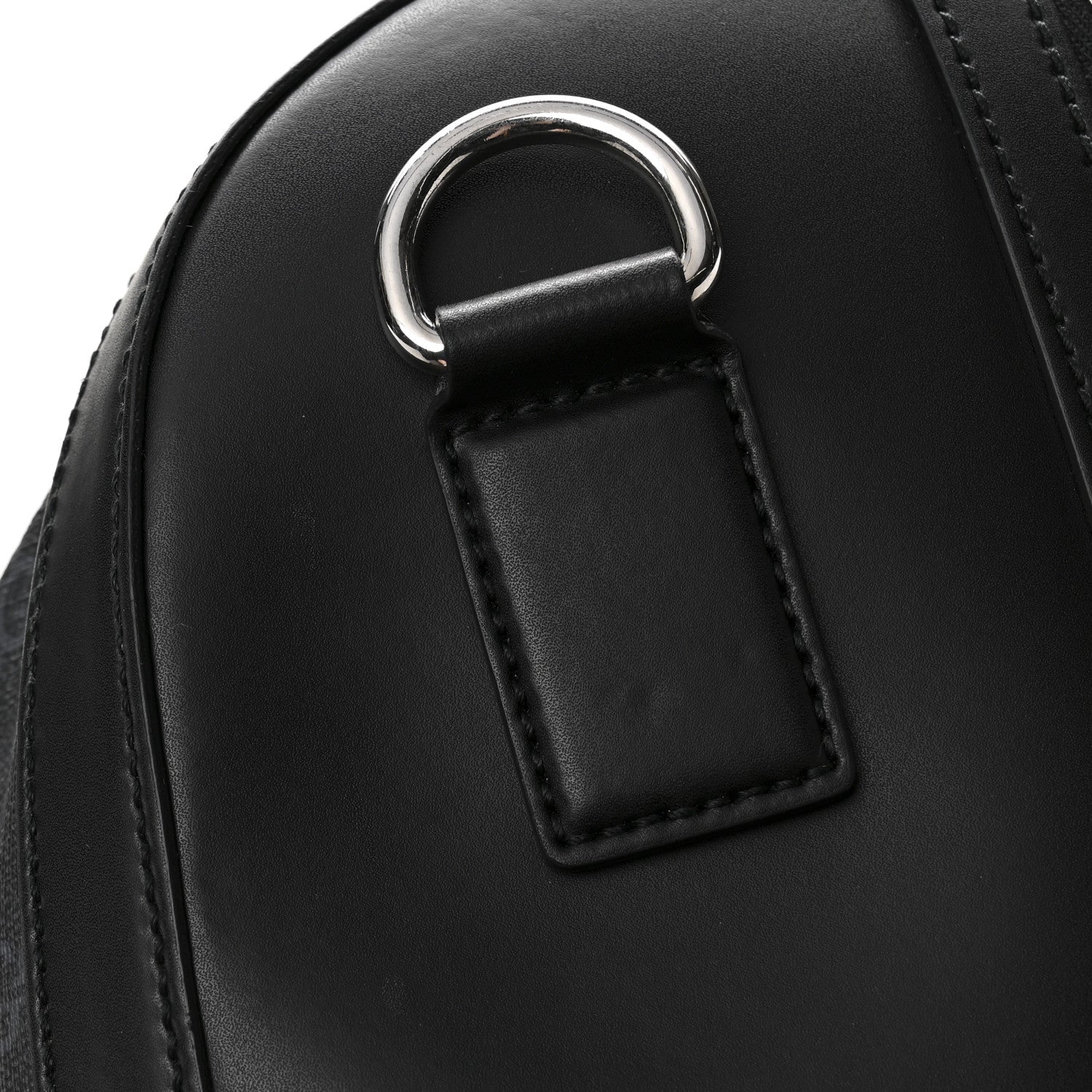 Gucci Soft GG Supreme Monogram Appia Calfskin Web Large Carry On Duffle Bag Black Grey 12 of 12