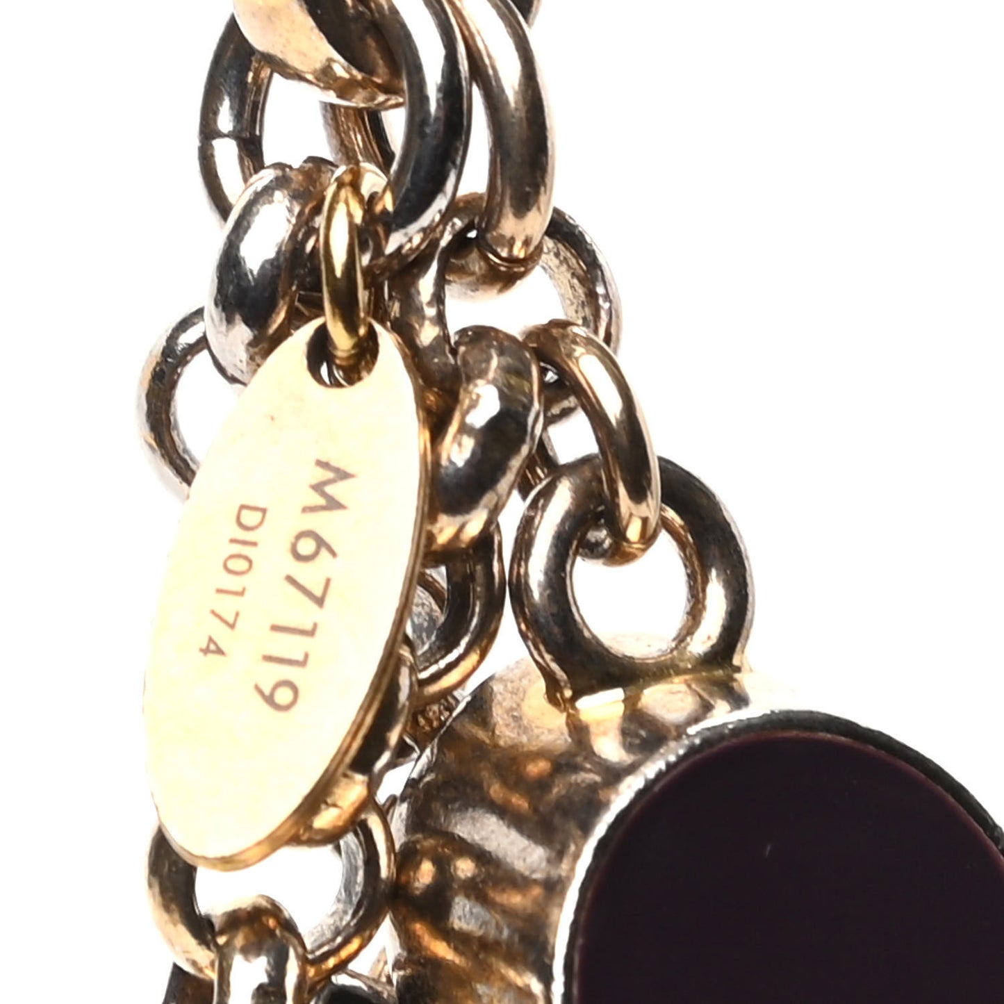 Fleur De Monogram Bag Charm Dore