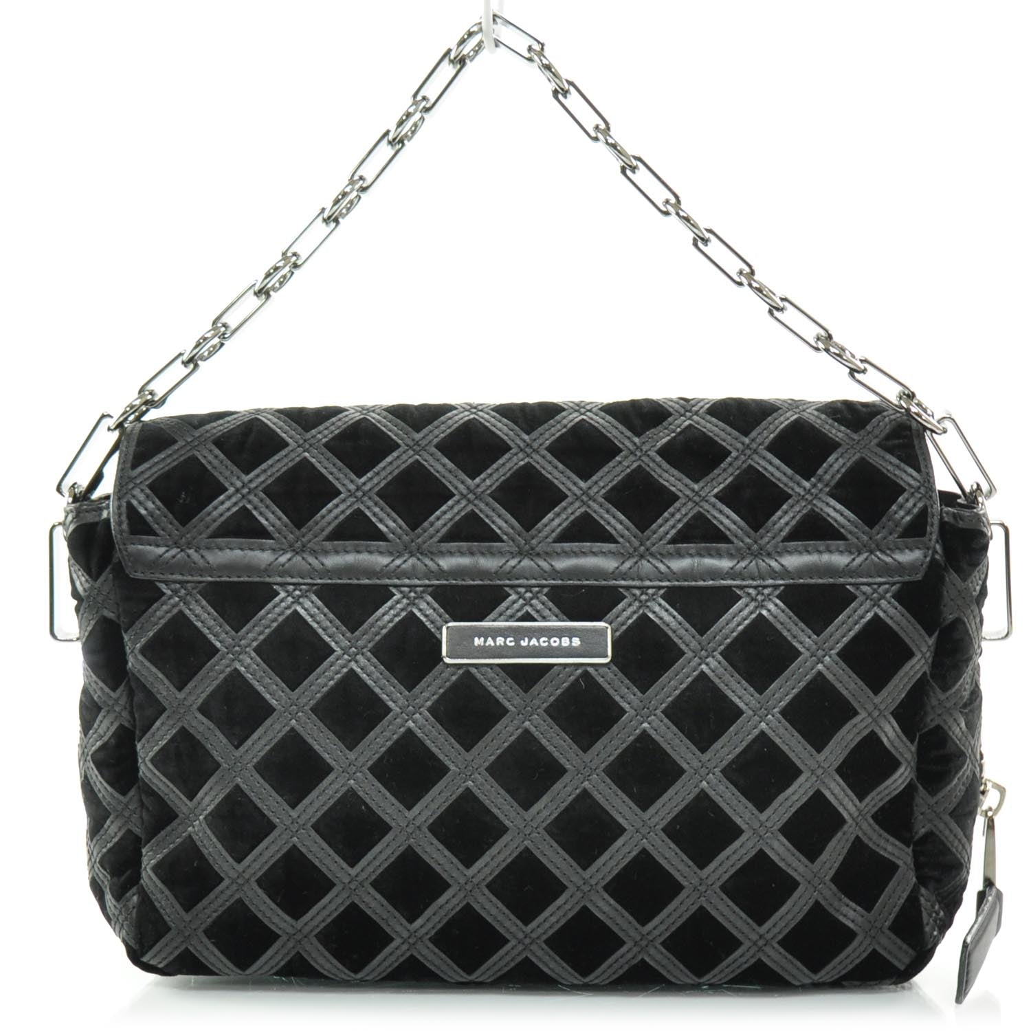 Marc Jacobs Pony Hair and Suede Lattice Flash Chain Bag Black 1 of 4