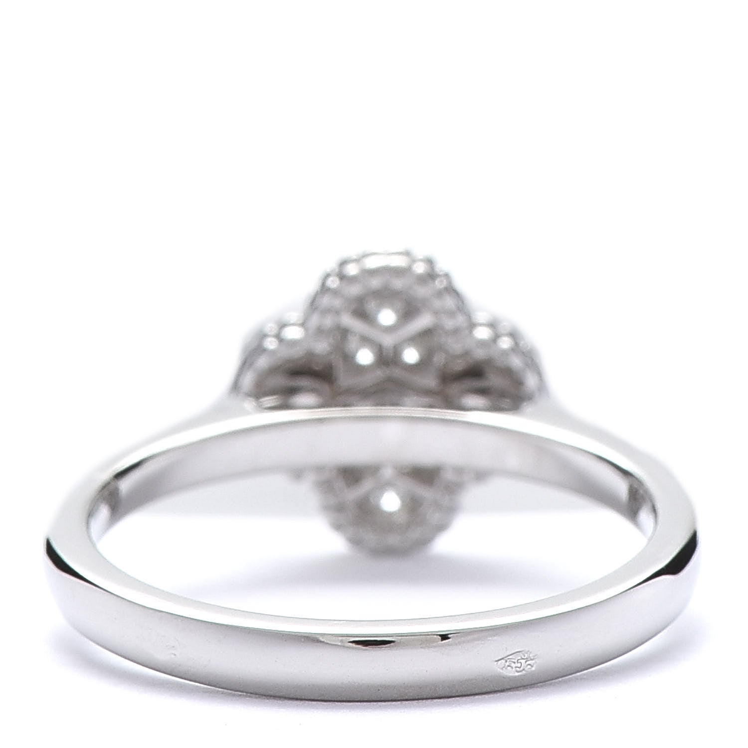 Van Cleef & Arpels 18K White Gold Diamond Sweet Alhambra Ring 50 5.25 4 of 6