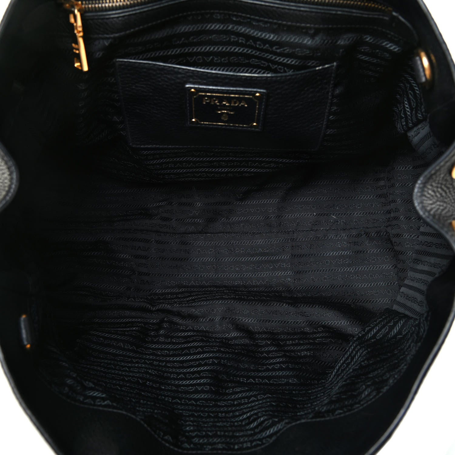 Prada Vitello Daino Tote Black 4 of 4