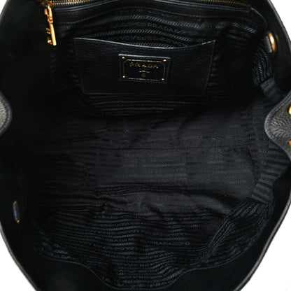 Prada Vitello Daino Tote Black 4 of 4