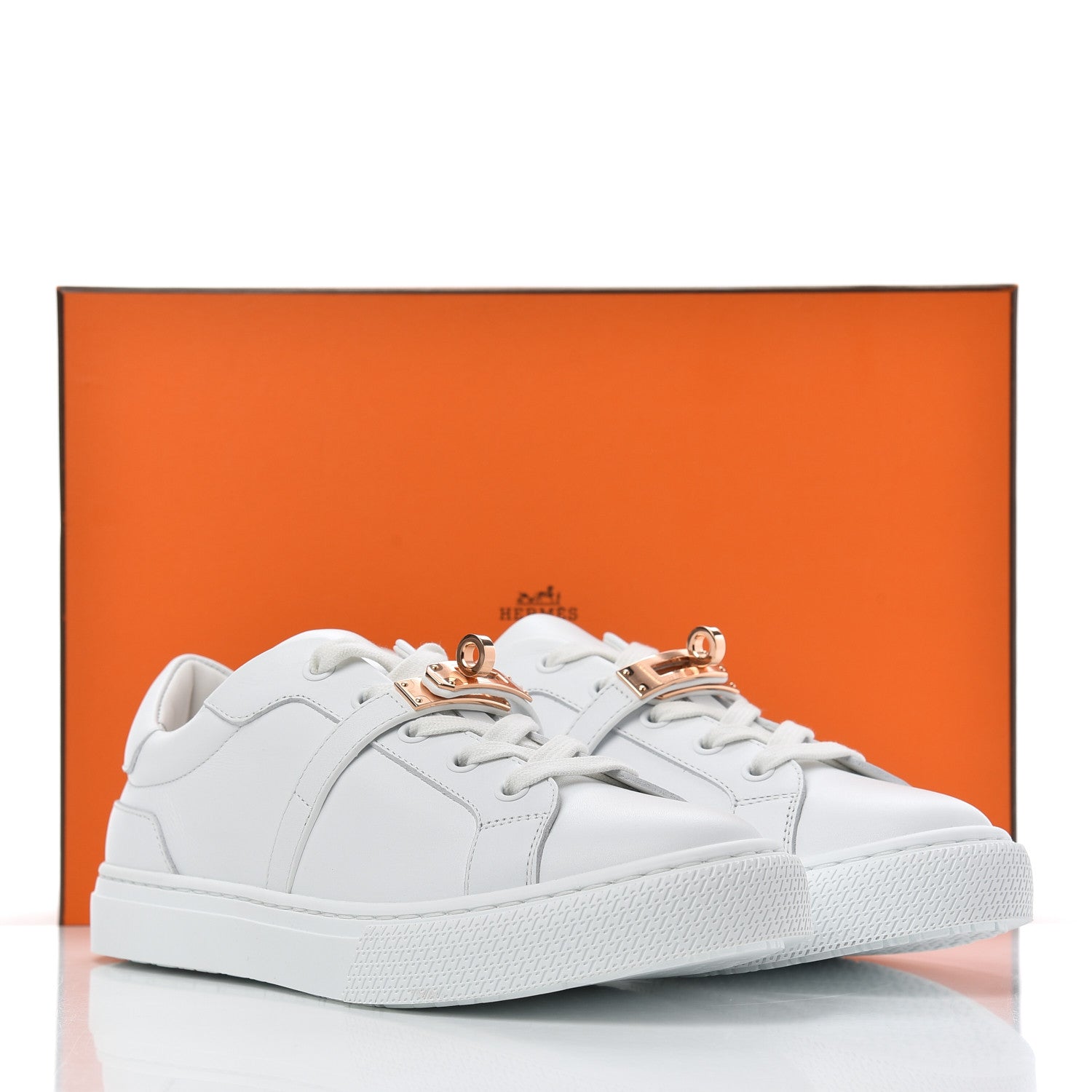 Hermes Calfskin Day Sneakers 37 White 9 of 9