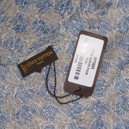 Louis Vuitton Cotton Linen Etole Damier Palm Stole Blue 5 of 6