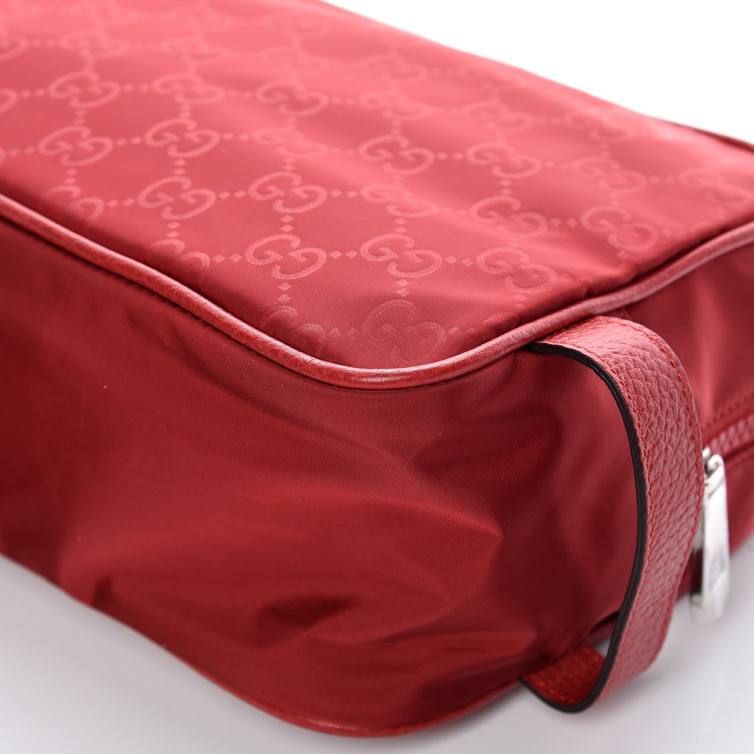 Gucci Nylon Monogram Dolmias Pouch Vibrant Red 10 of 11
